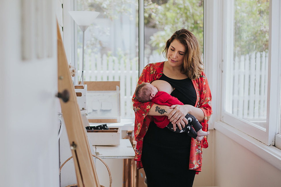 Prue Vickery Breastfeeding Relaxed Unposed Newborn Sydney Photographer