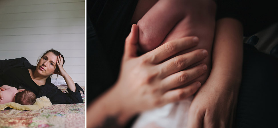 Prue Vickery Relaxed Unposed Breastfeeding Newborn Photographs