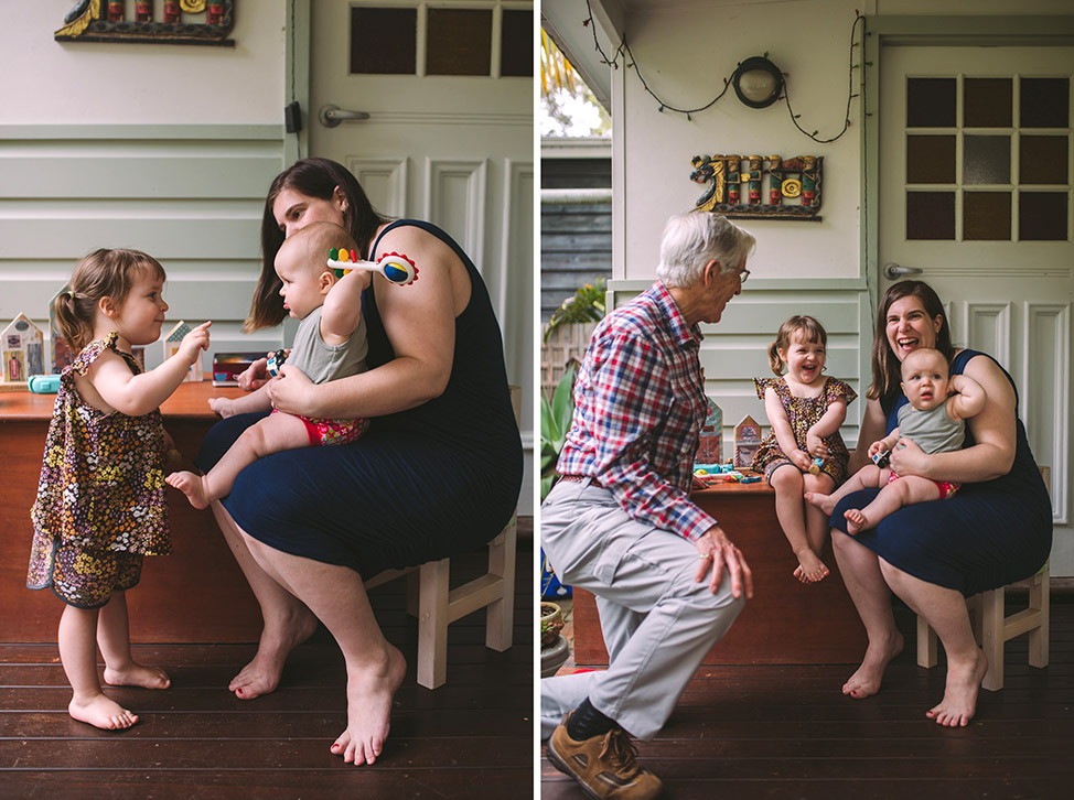 Prue Vickery documentary extended family photography Sydney unposed